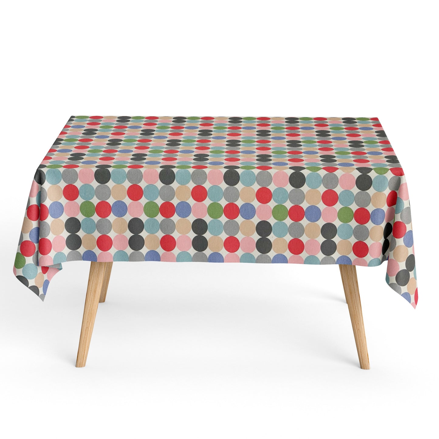 Baumwoll Tischdecke bunte Punkte