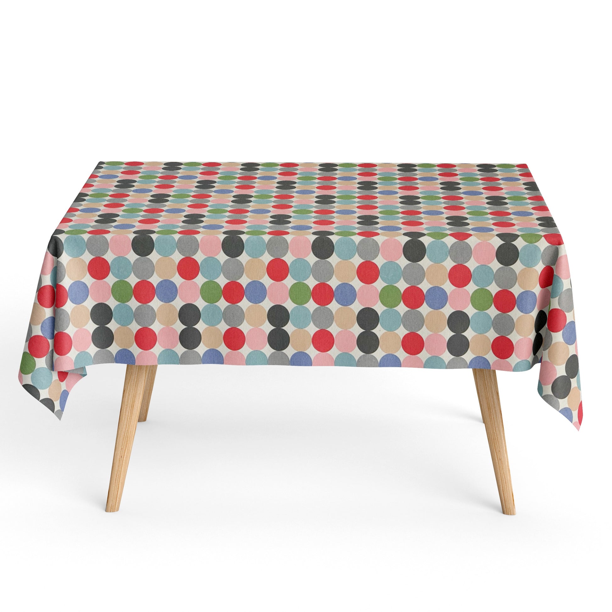 Baumwoll Tischdecke bunte Punkte