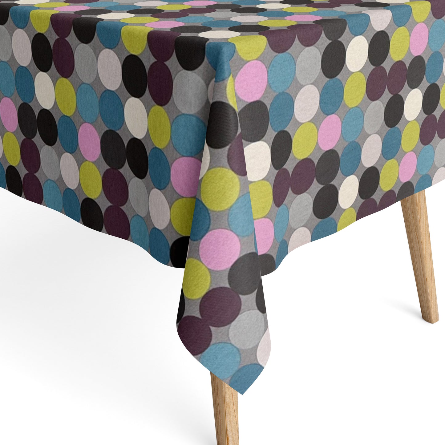 Baumwoll Tischdecke bunte Punkte