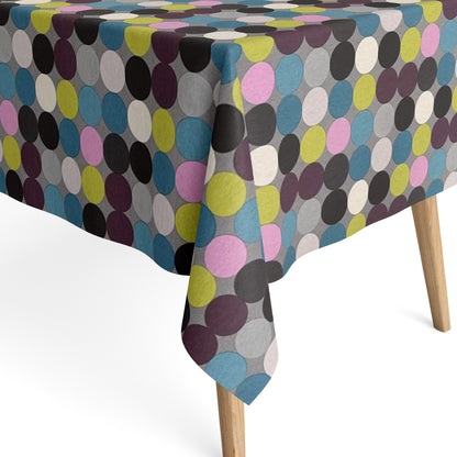 Baumwoll Tischdecke bunte Punkte