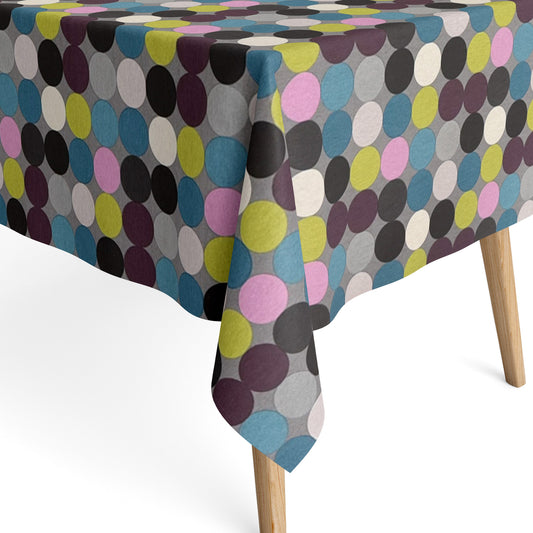 Baumwoll Tischdecke bunte Punkte