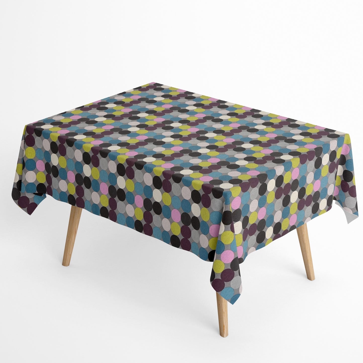 Baumwoll Tischdecke bunte Punkte