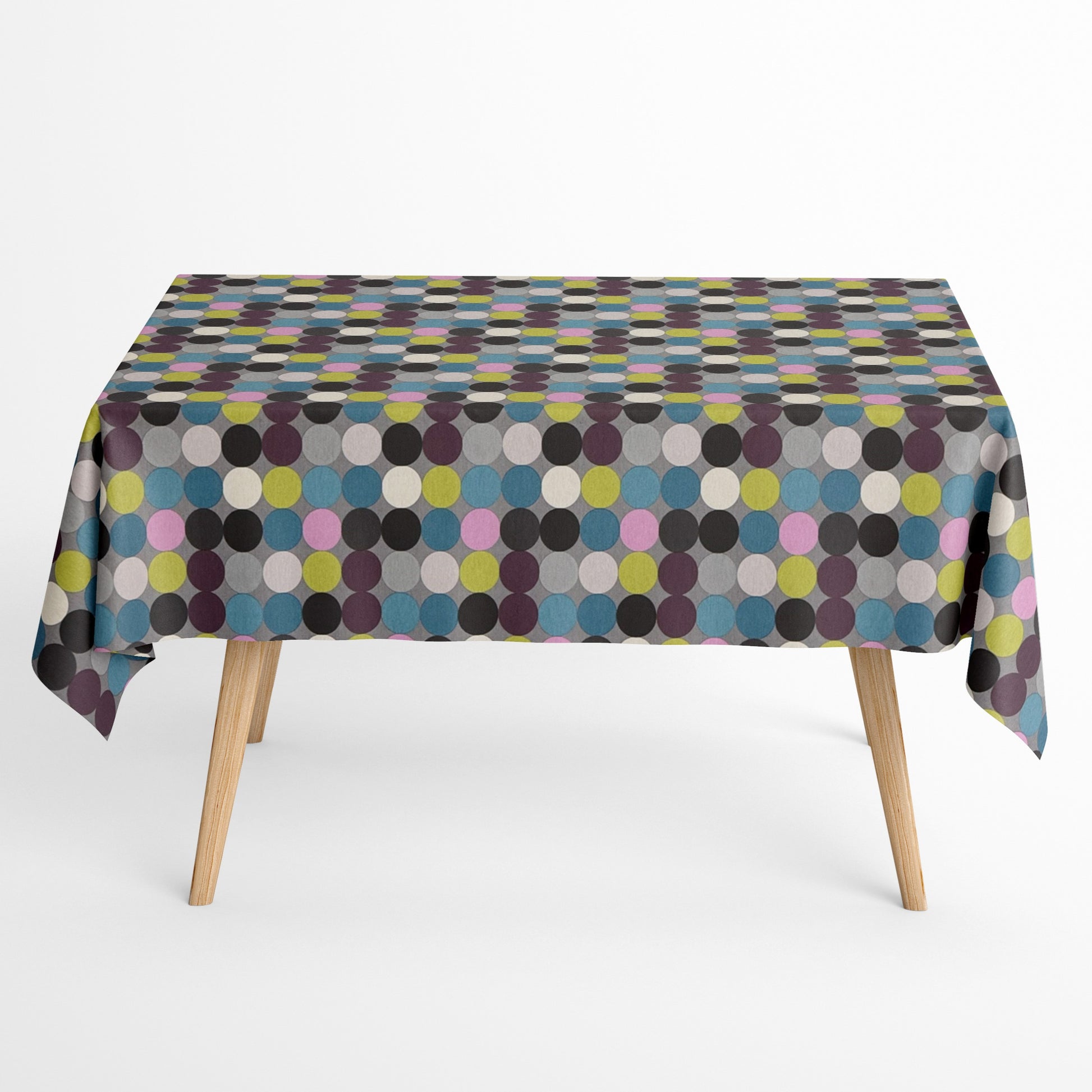 Baumwoll Tischdecke bunte Punkte
