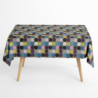 Baumwoll Tischdecke bunte Punkte
