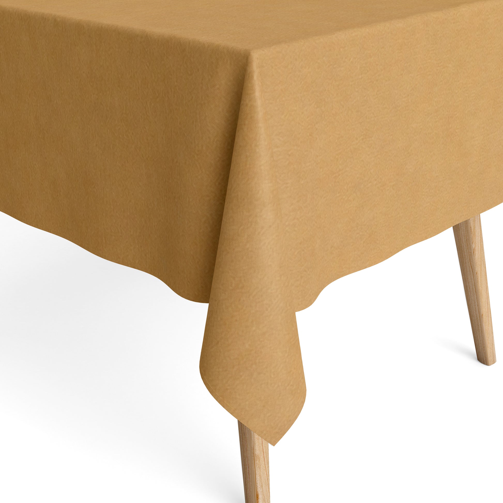 Jacquard Tischdecke aus beschichteter Baumwolle in Ocker