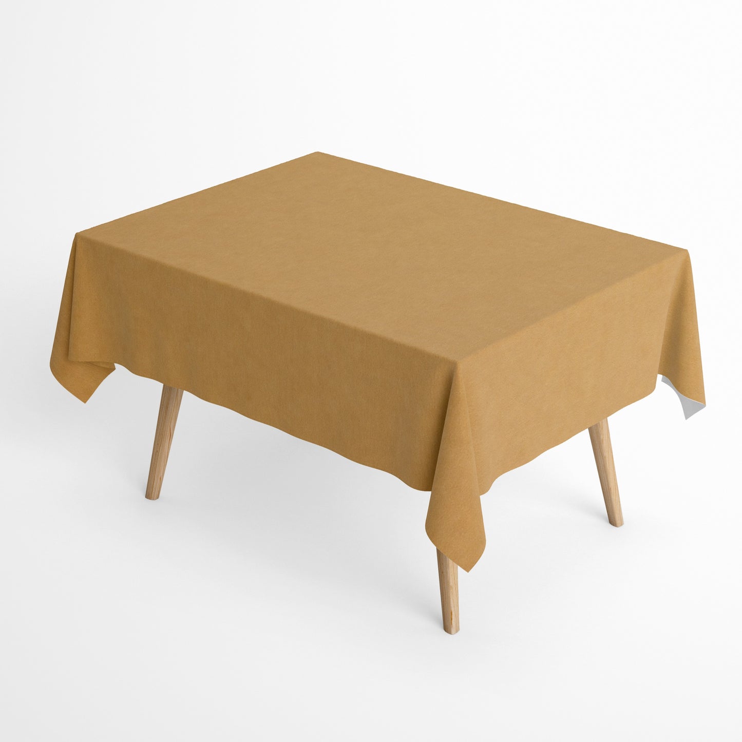 Jacquard Tischdecke aus beschichteter Baumwolle in Ocker