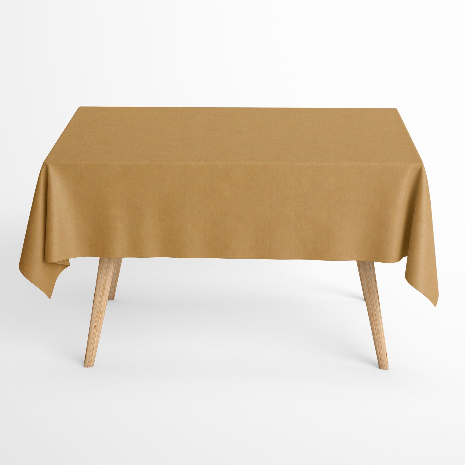 Jacquard Tischdecke aus beschichteter Baumwolle in Ocker