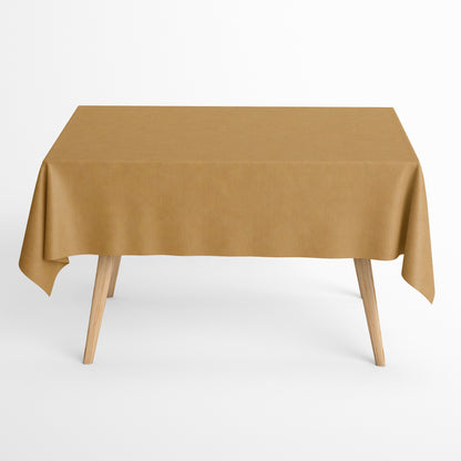 Jacquard Tischdecke aus beschichteter Baumwolle in Ocker