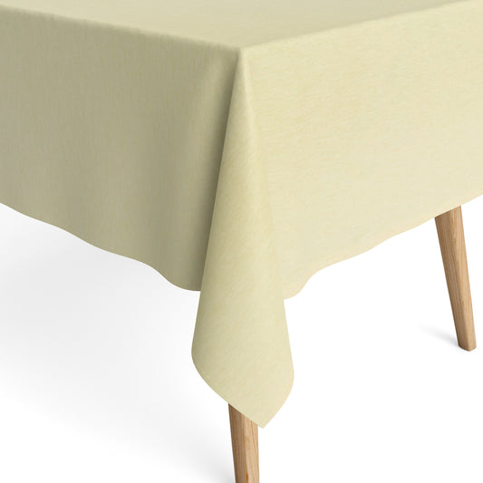 Tischdecke beschichtete Baumwolle cremefarben uni