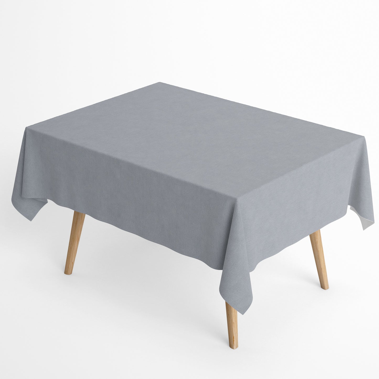 Jacquard Tischdecke in einfarbig hellgrau