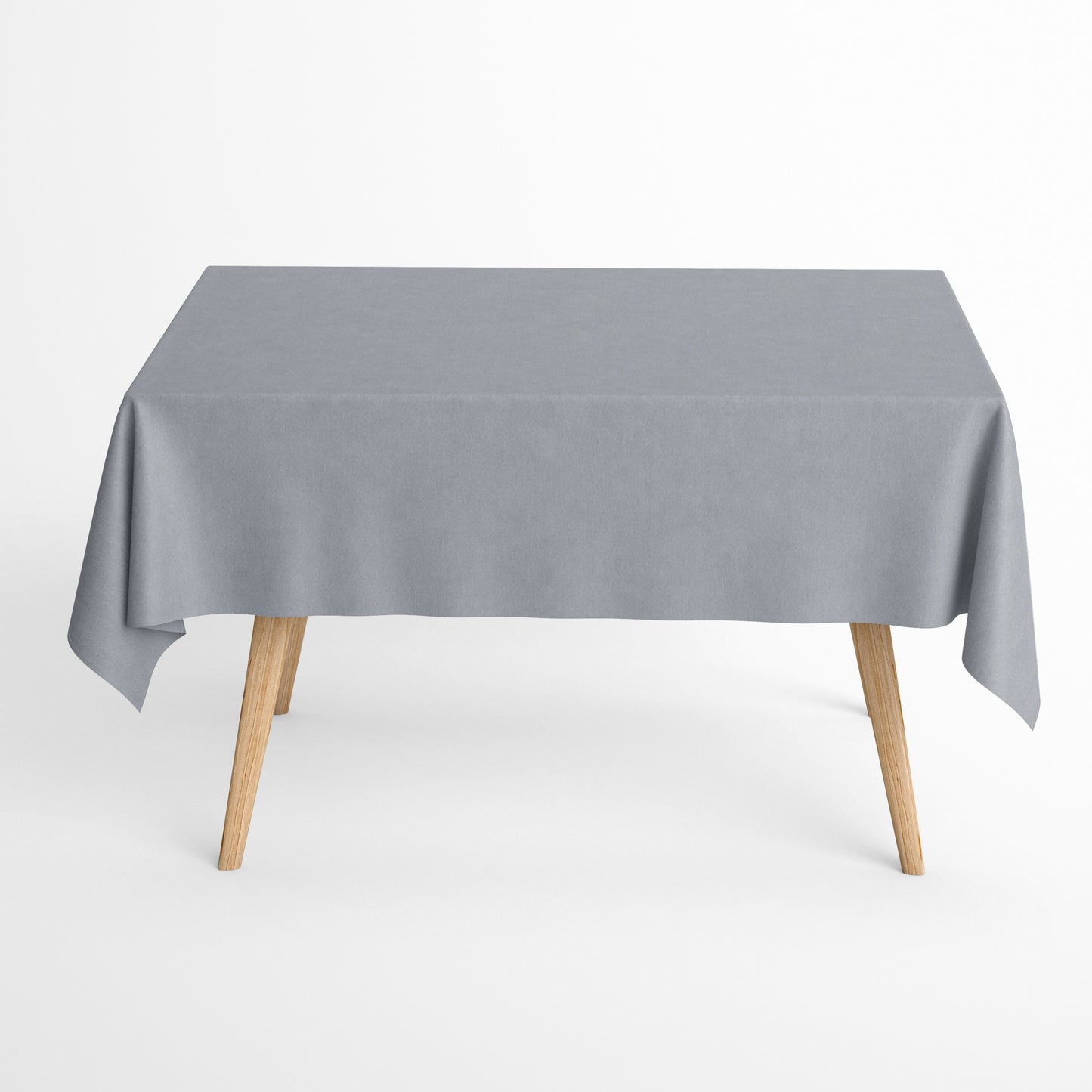 Jacquard Tischdecke in einfarbig hellgrau