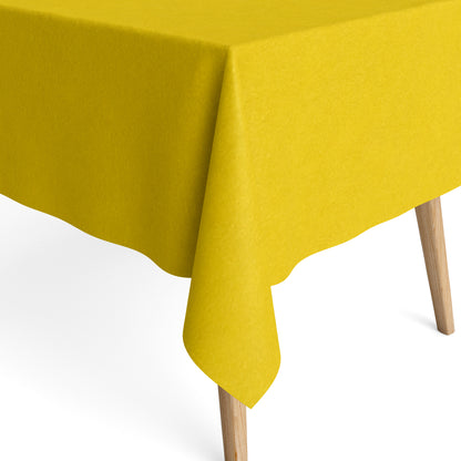Jacquard Tischdecke einfarbig gelb