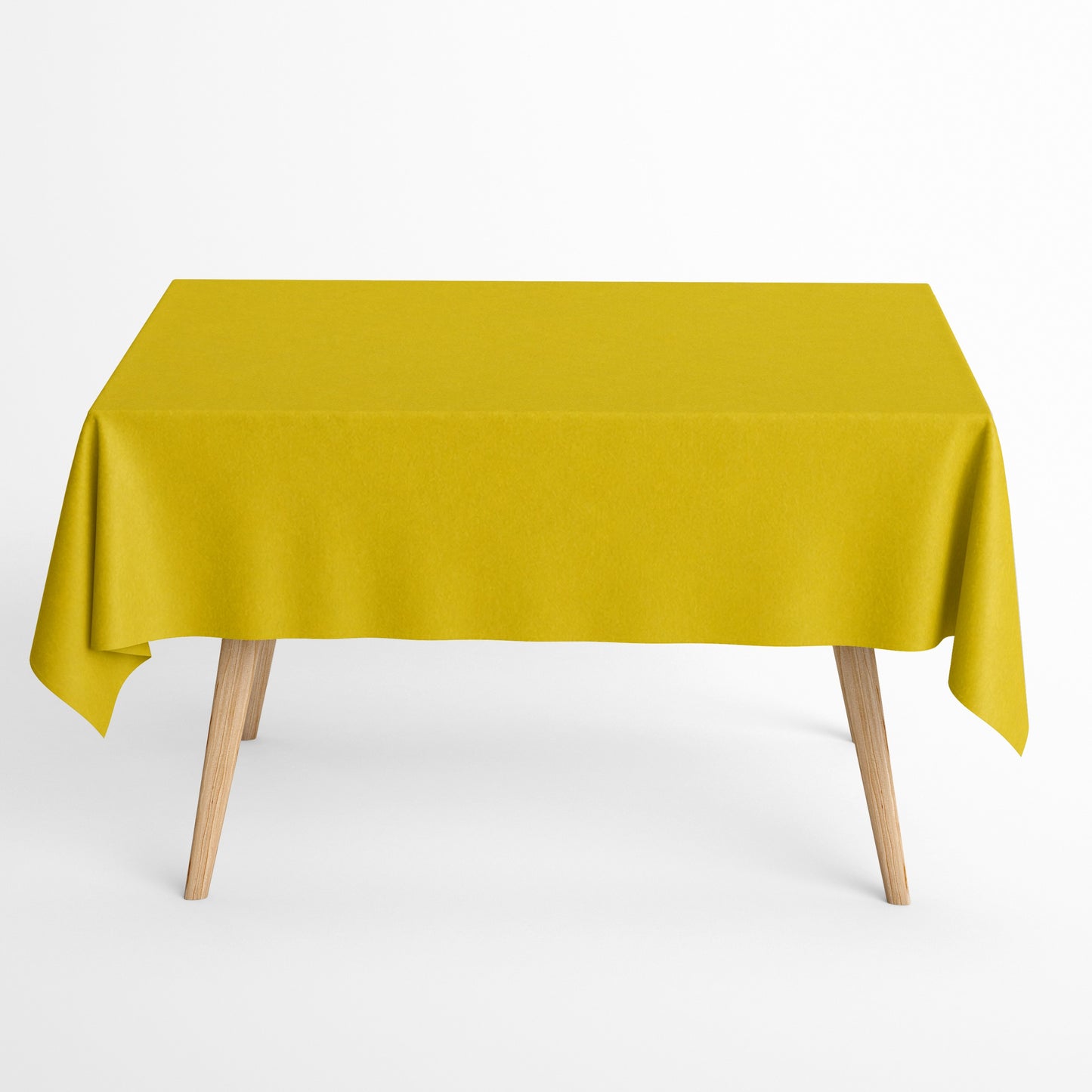 Jacquard Tischdecke einfarbig gelb
