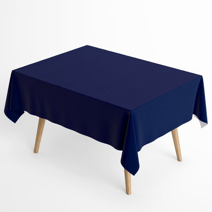 Jacquard Tischdecke einfarbig marineblau