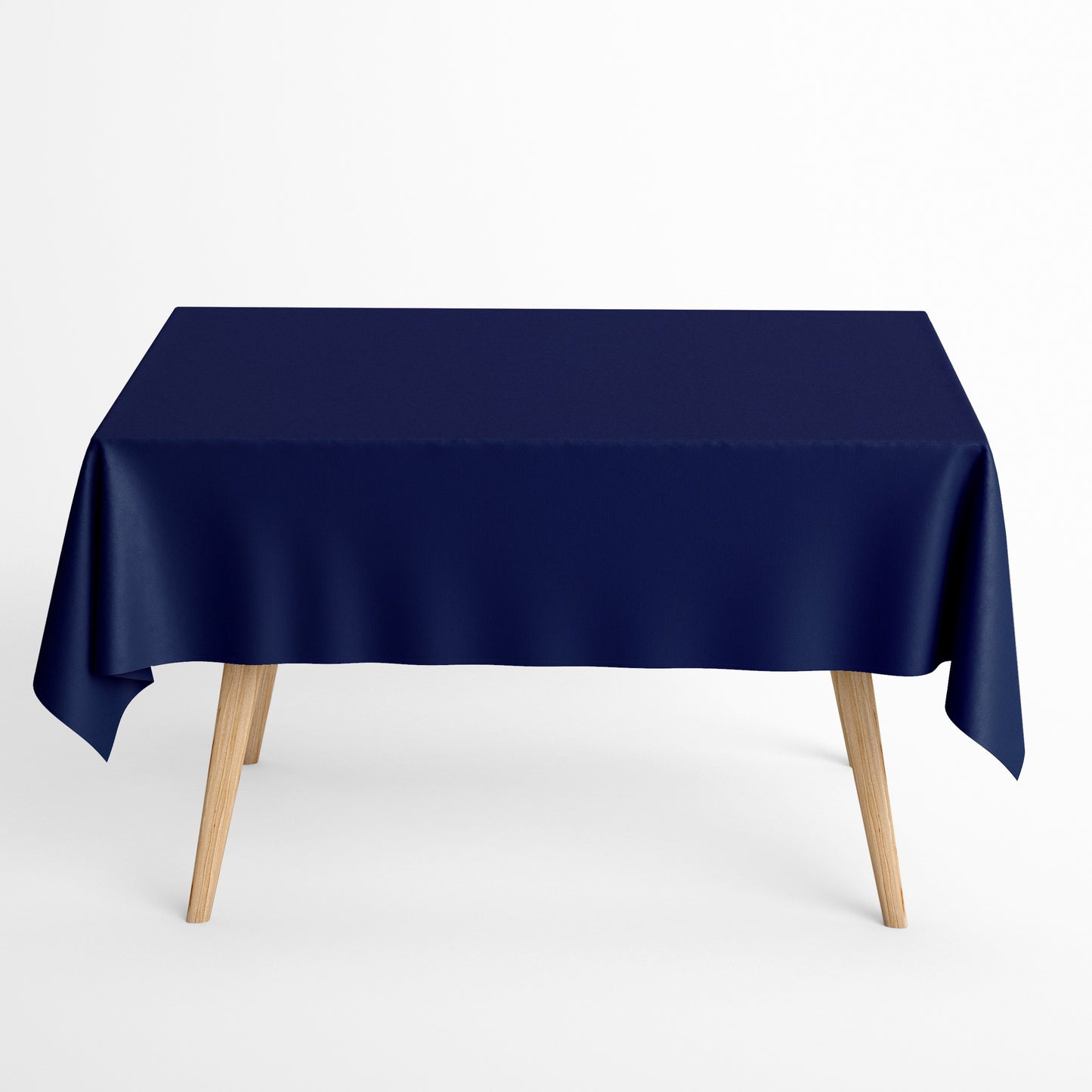 Jacquard Tischdecke einfarbig marineblau