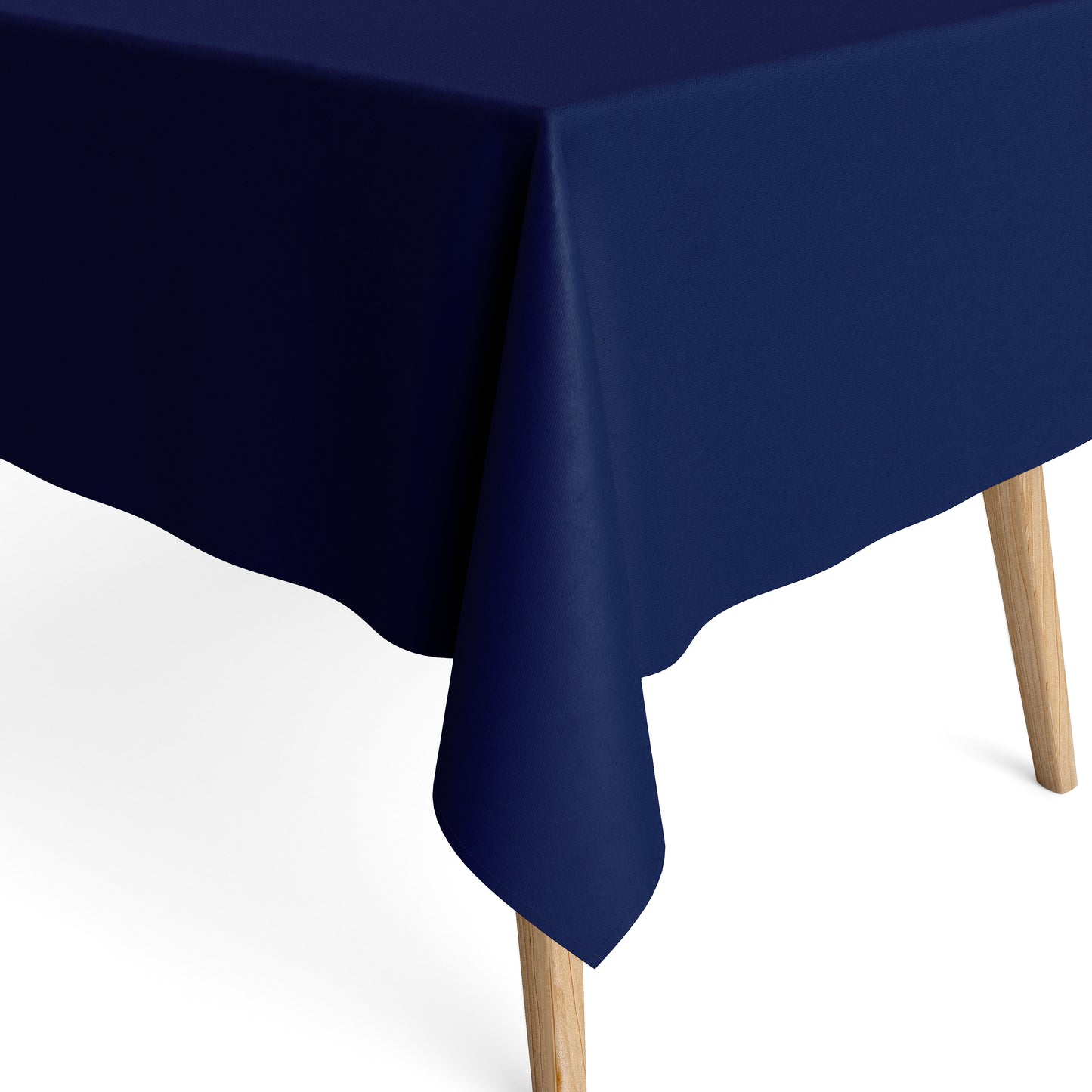 Jacquard Tischdecke einfarbig marineblau