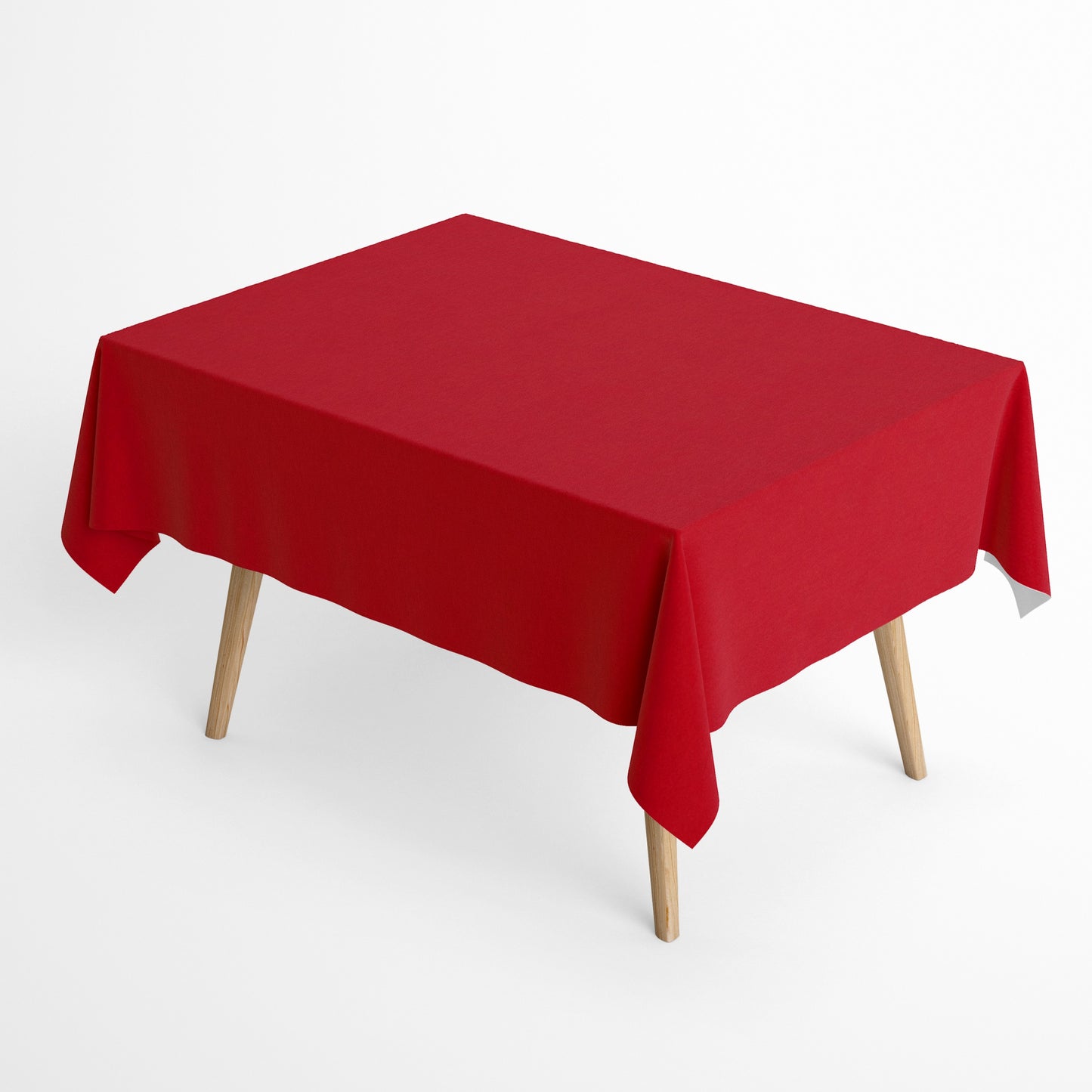 Jacquard Tischdecke einfarbig rot