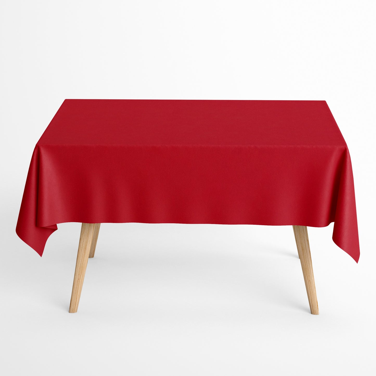 Jacquard Tischdecke einfarbig rot