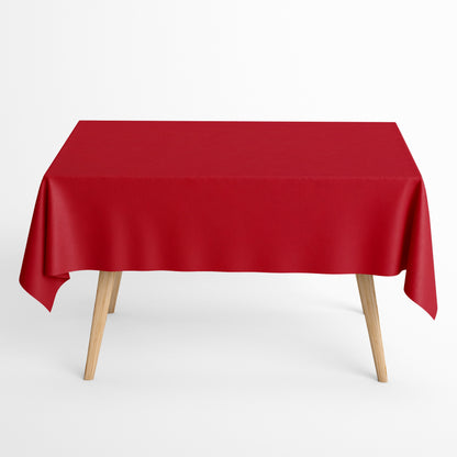 Jacquard Tischdecke einfarbig rot