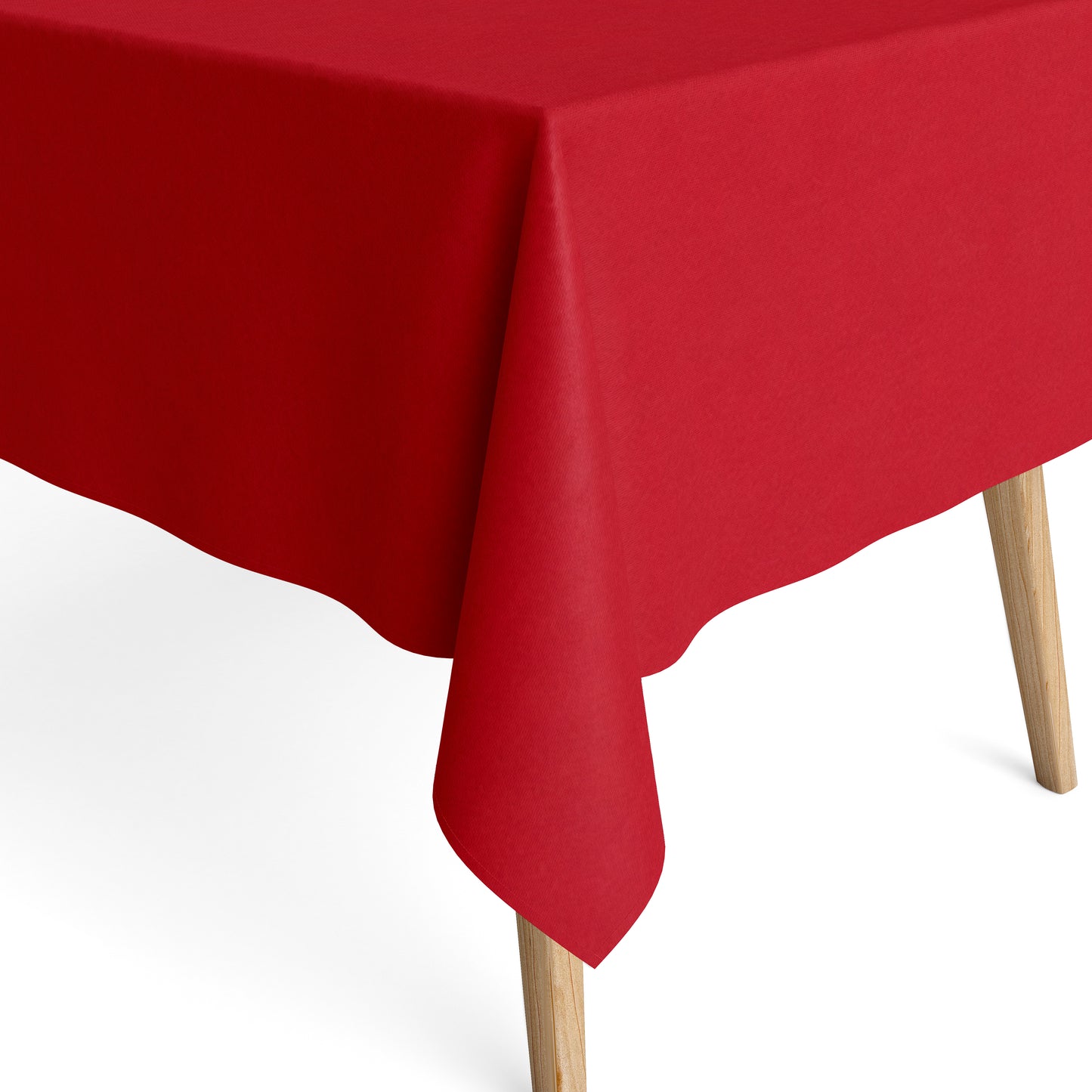Jacquard Tischdecke einfarbig rot