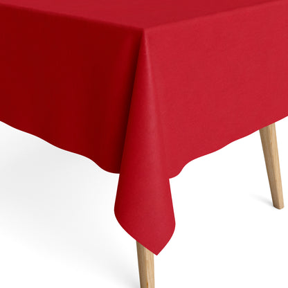 Jacquard Tischdecke einfarbig rot