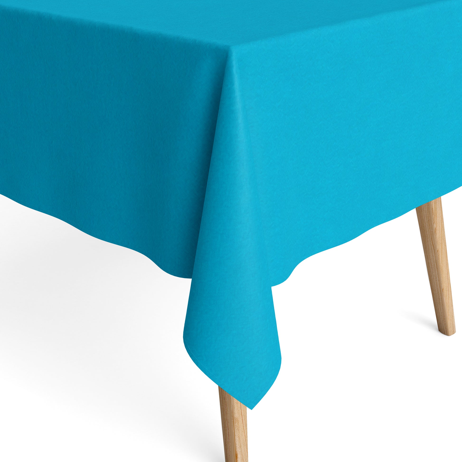 Jacquard Tischecke hellblau einfarbig