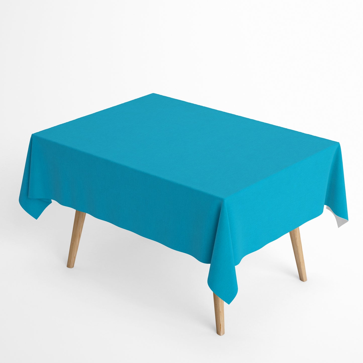 Jacquard Tischecke hellblau einfarbig