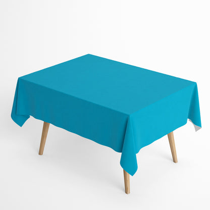 Jacquard Tischecke hellblau einfarbig