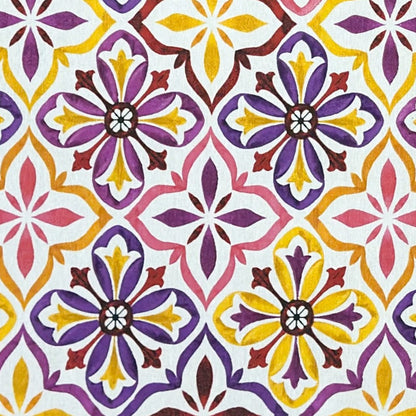 Jacquard Tischdecke Mosaik lila