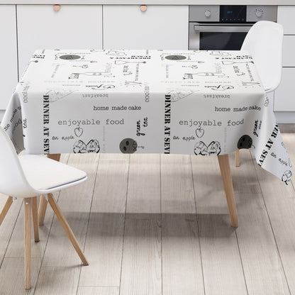 Wachstuch Tischdecke Essen und Trinken