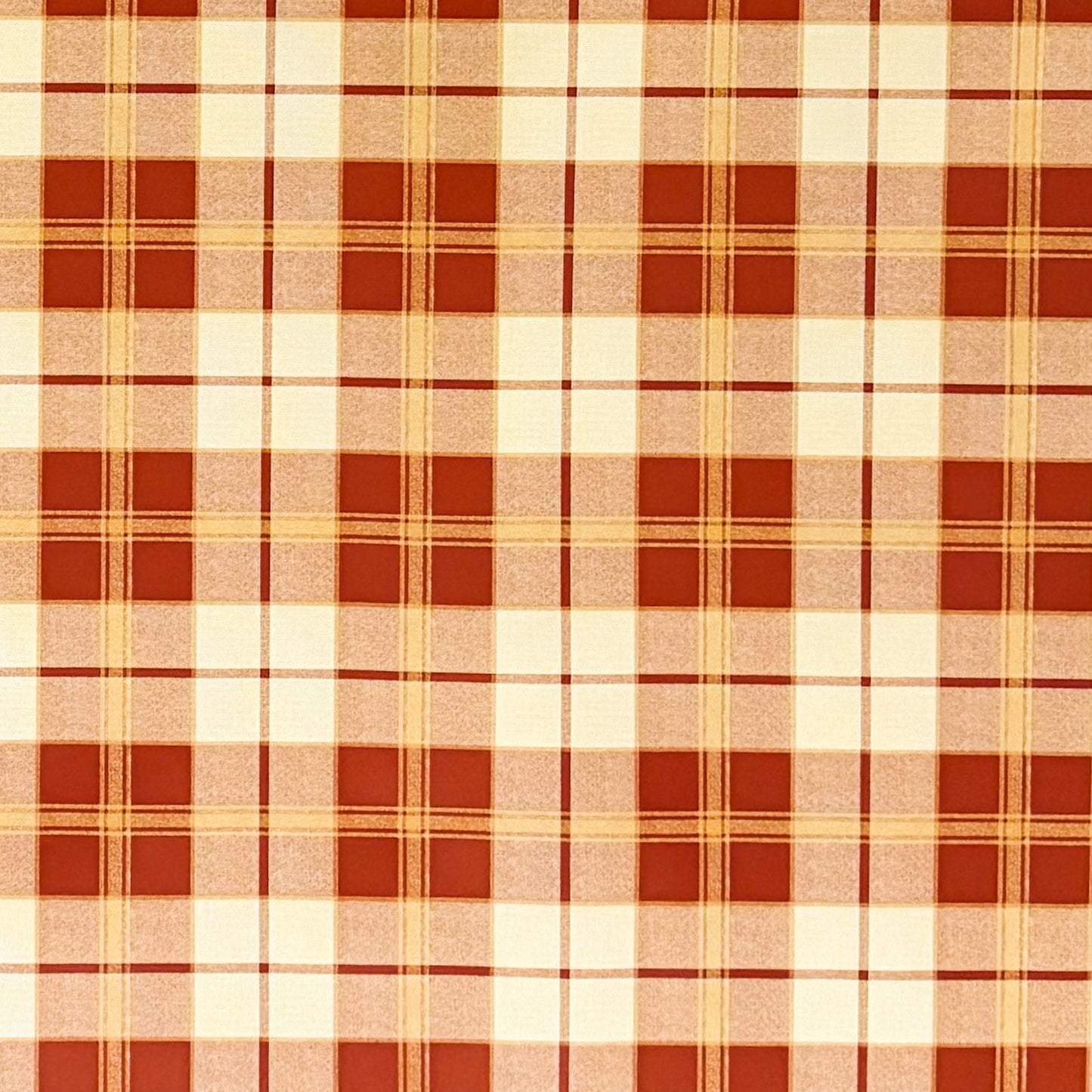 Wachstuch Tischdecke kariert rot beige