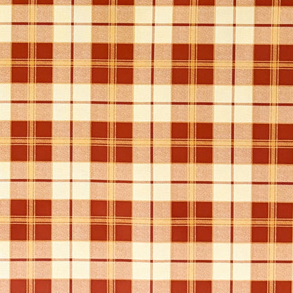 Wachstuch Tischdecke kariert rot beige