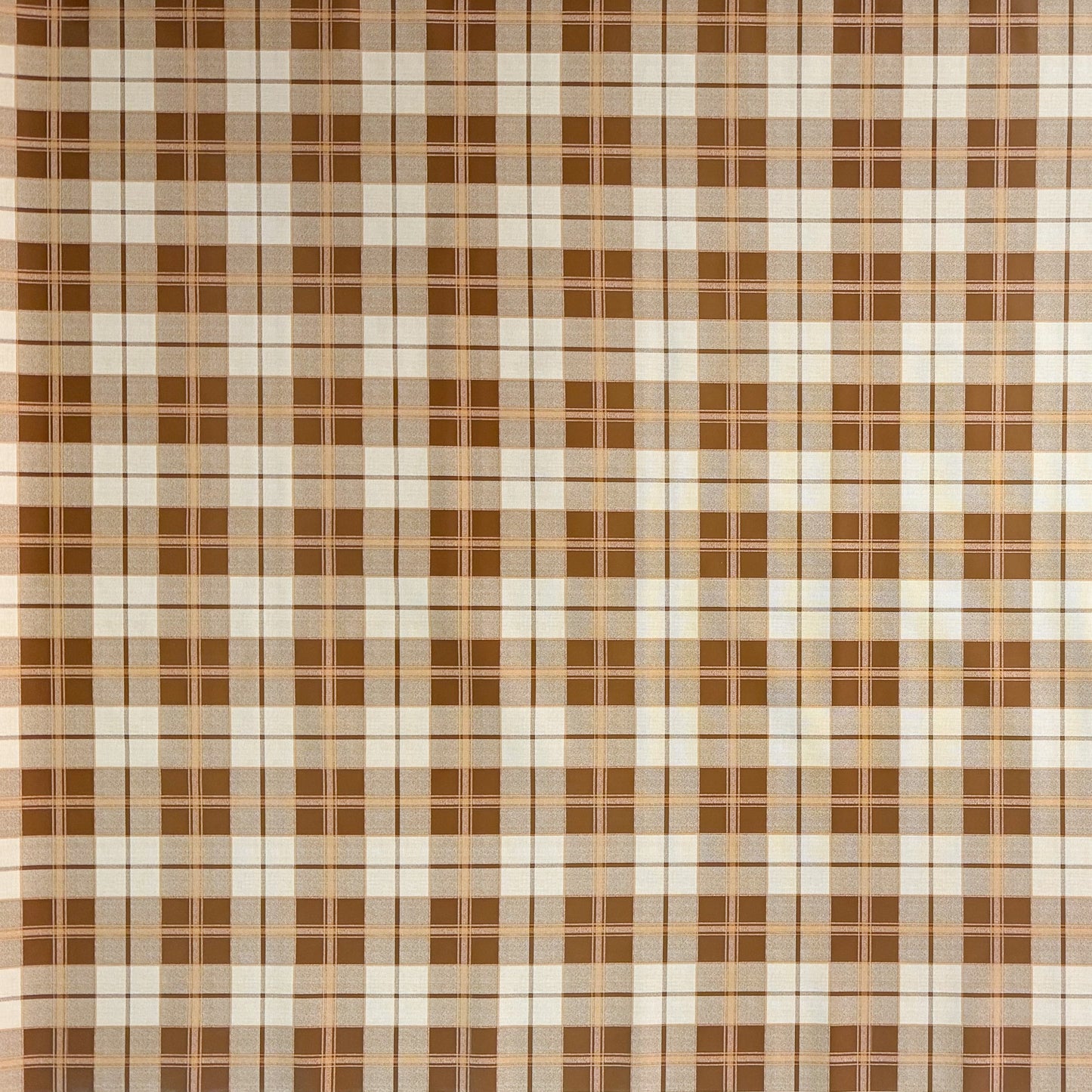 Wachstuch Tischdecke Karo braun beige