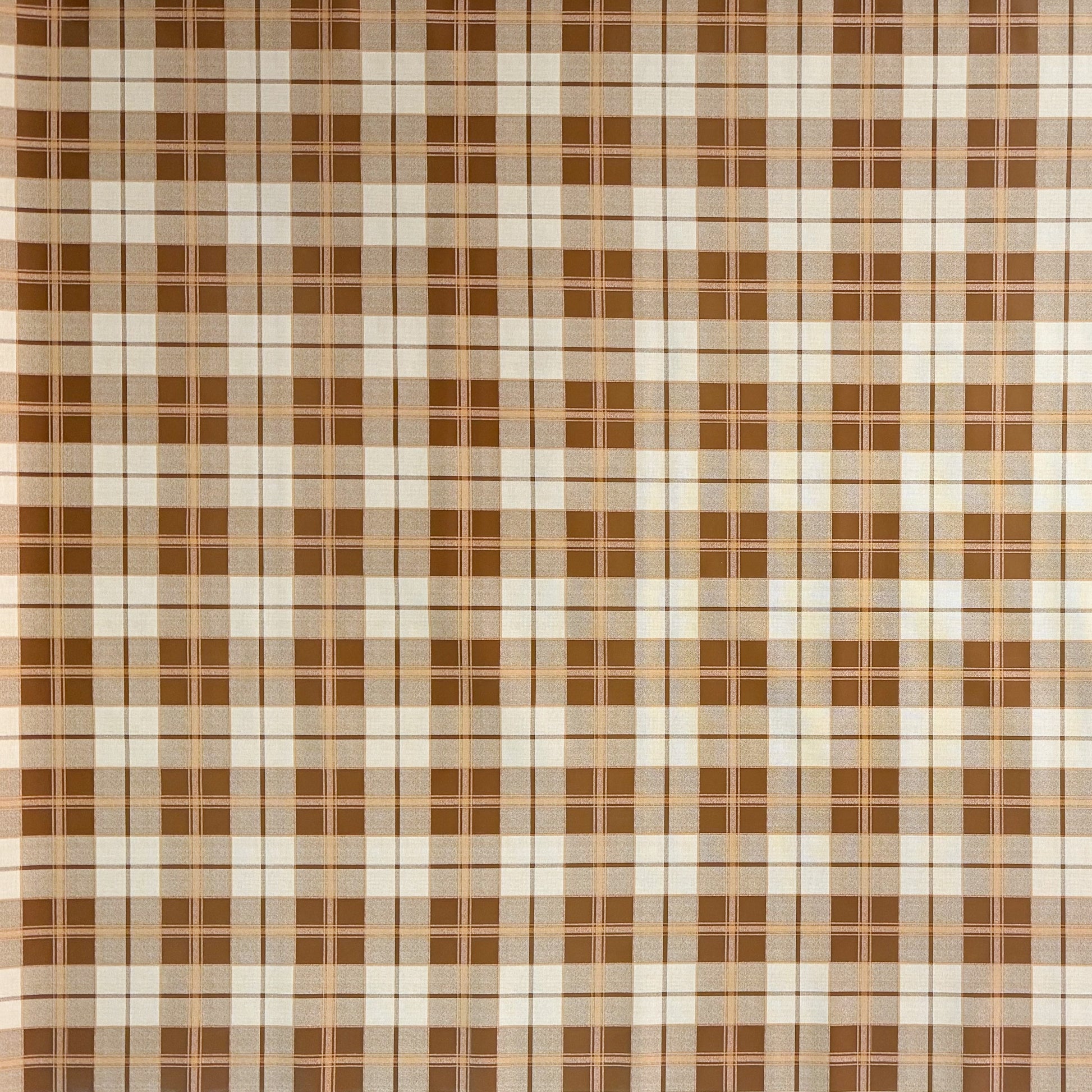 Wachstuch Tischdecke Karo braun beige