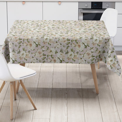 Wachstuch Tischdecke Rosen auf altrosa