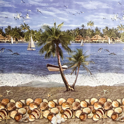 Wachstuch Tischdecke Bahamas Delfine Strand