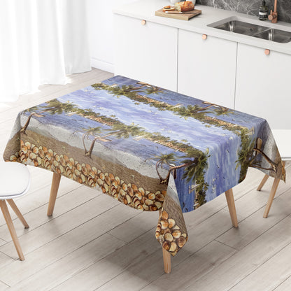 Wachstuch Tischdecke Bahamas Delfine Strand