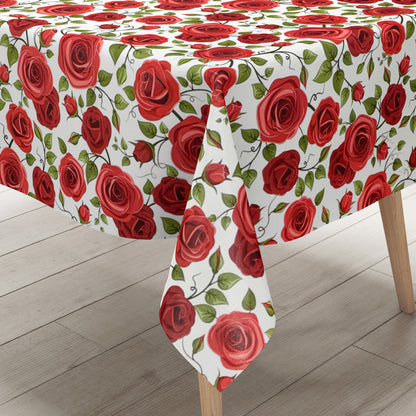 Wachstuch Tischdecke rote Rosen