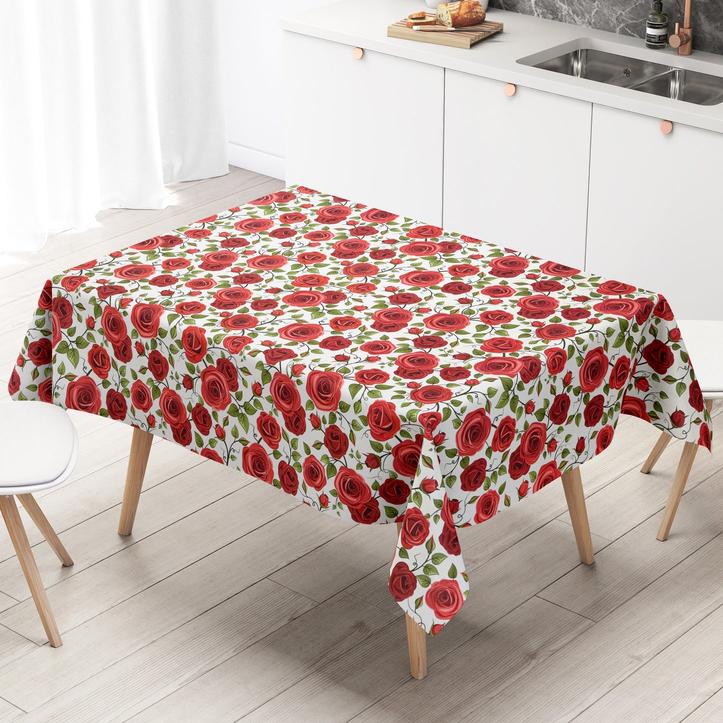 Wachstuch Tischdecke rote Rosen