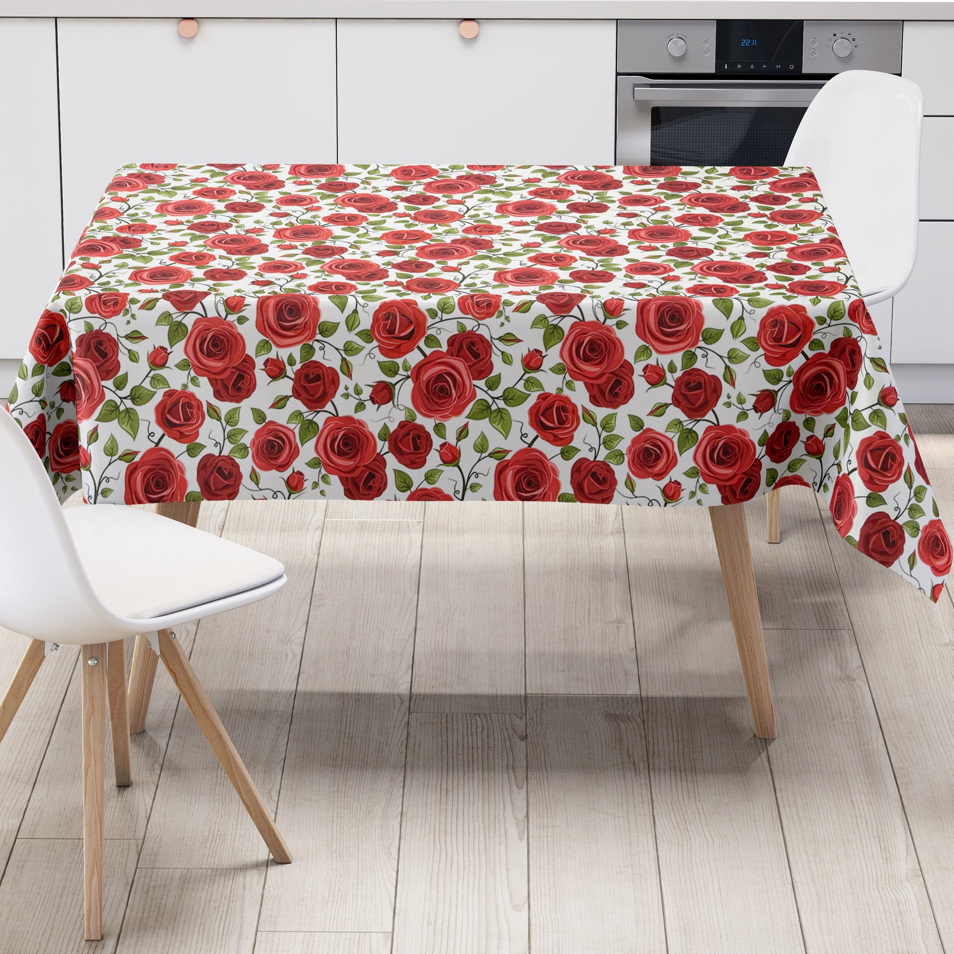 Wachstuch Tischdecke rote Rosen