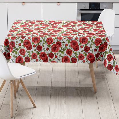 Wachstuch Tischdecke rote Rosen