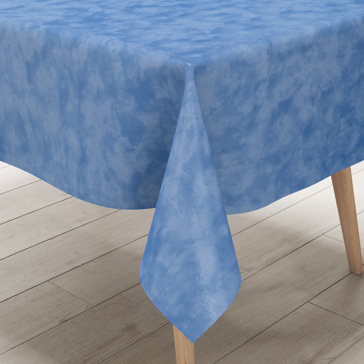 Wachstuch Tischdecke marmoriert blau