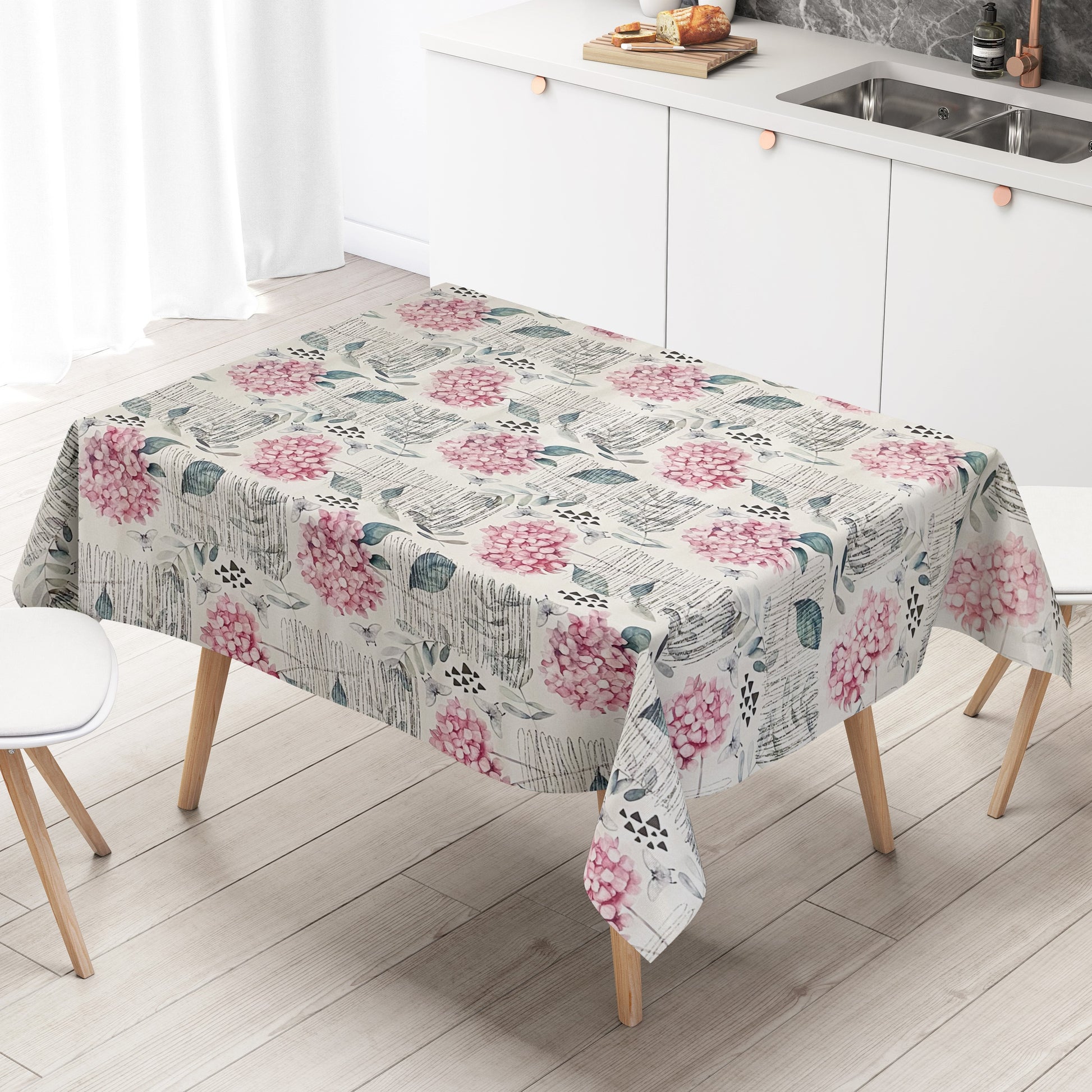 Wachstuch Tischdecke Hortensie
