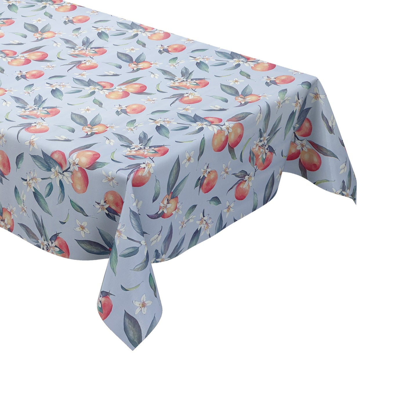 Wachstuch Tischdecke hellblau Orangen