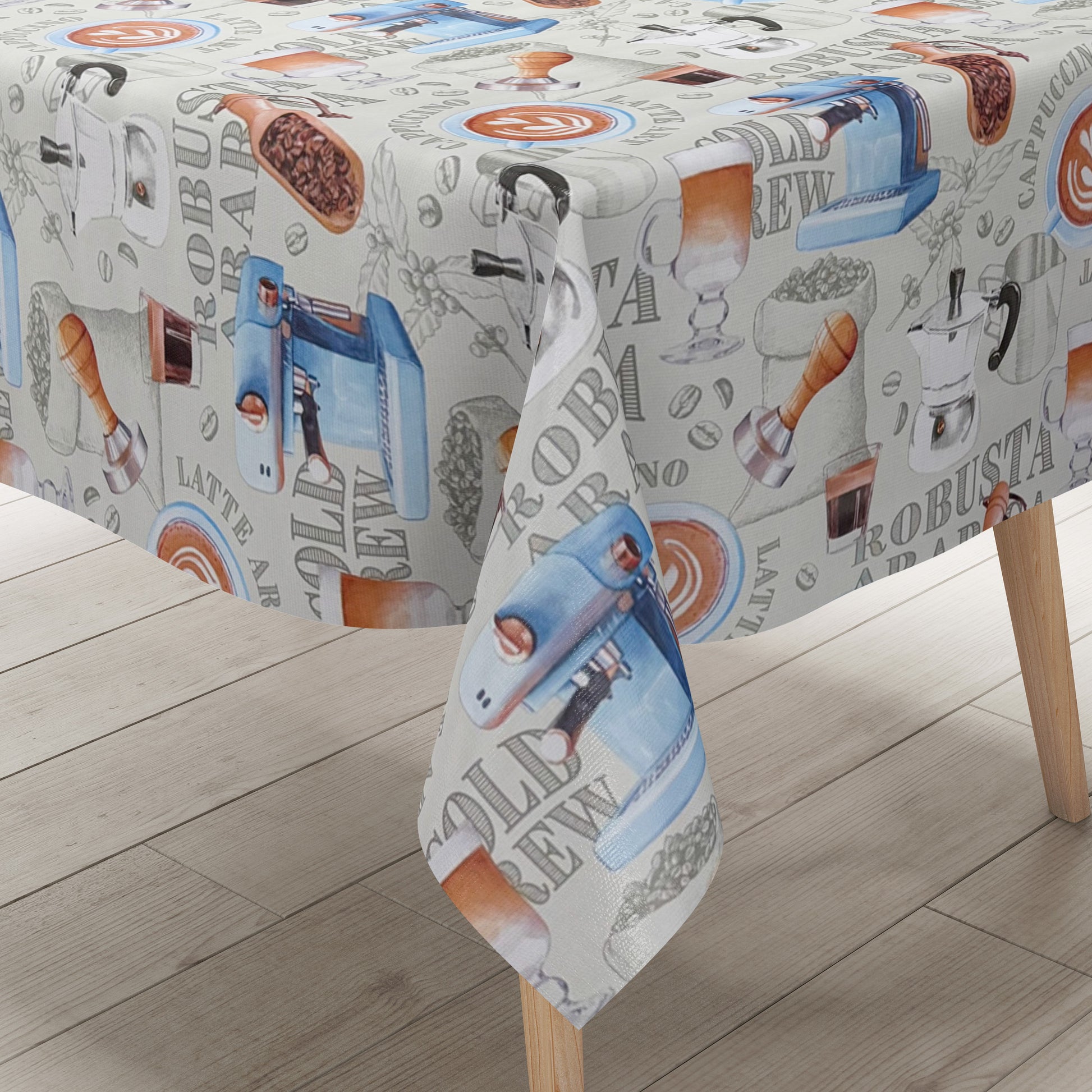 Wachstuch Tischdecke Barista Kaffee