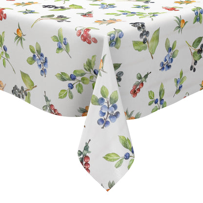 Wachstuch Tischdecke K150270 Waldbeeren und Hagebutten eckig rund oval
