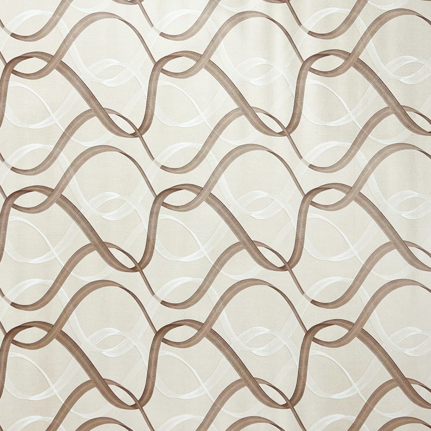 Wachstuch Tischdecke beige braun Wellen Linien