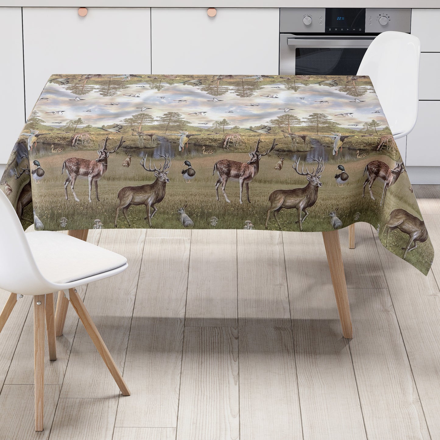 Wachstuch Tischdecke Wild Jagdmotiv