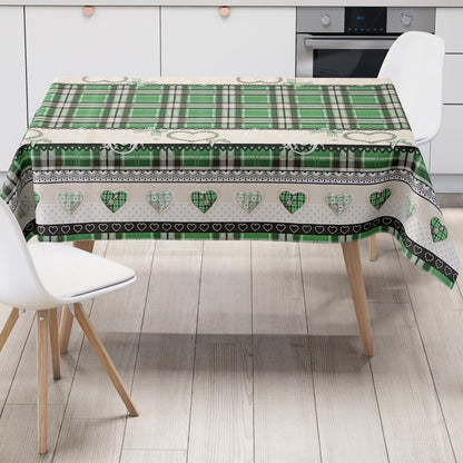Wachstuch Tischdecke Weihnachten grün