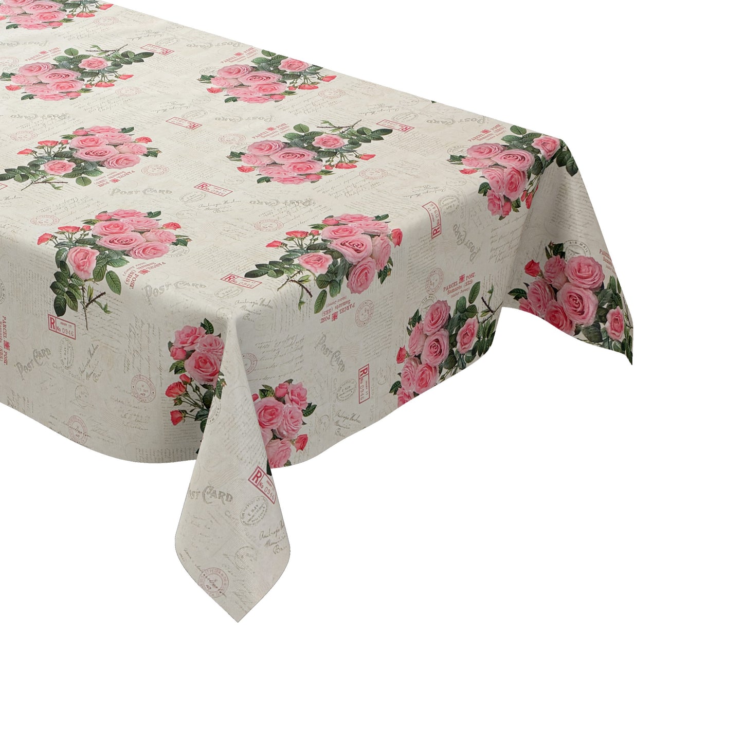 Wachstuch Tischdecke rosa Rosen